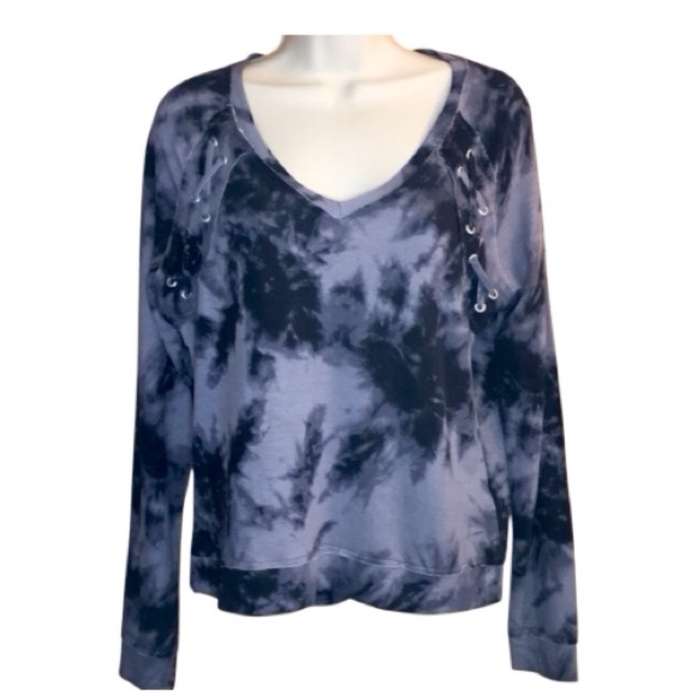 Mudd | NWT Gray & Black Tie Dye Print Top XS